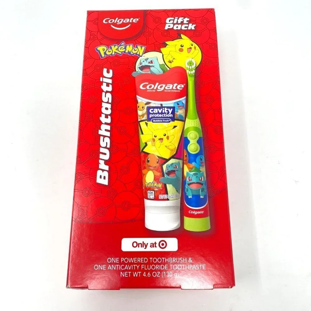 Colgate Kids Pokémon Target Exclusive Gift Set Battery Toothbrush Toothpaste